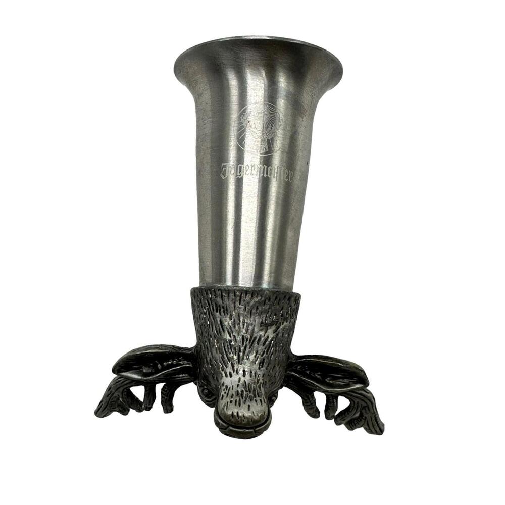 Jägermeister Signed Logo Stag Head/Moose Cup Shot Glass